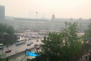 Taiyuan train station in early morning