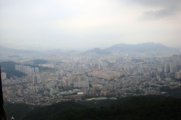 Looking at Pusan from the cable car