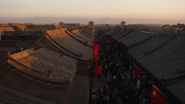 Sunset over Pingyao old town