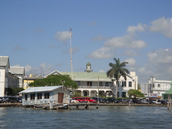 Arriving back in Belize city from C.C.