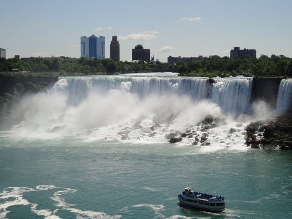 The Niagara falls on the American side