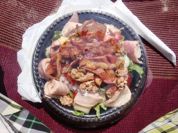 Fantastic bacon, ham and cheese salad 