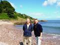 my dad and i on cushendall beach