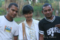 dr. Widi Indra with locals youth