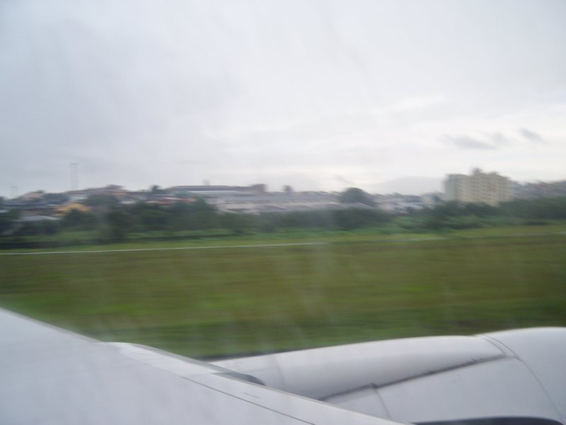Landing in São Paulo on a rainy day