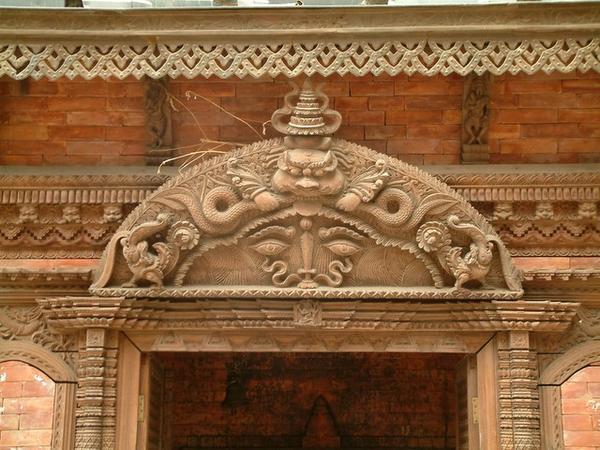 Newly carved door entrance