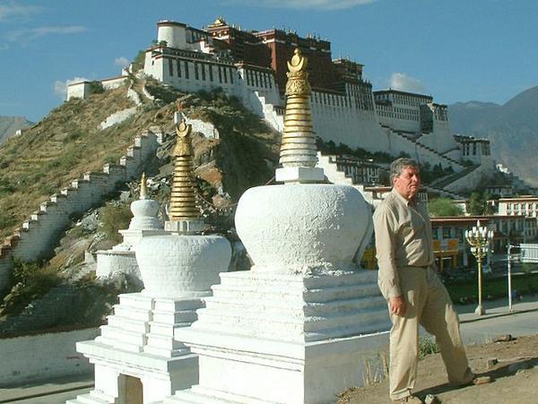 Stupas in front of the Potala