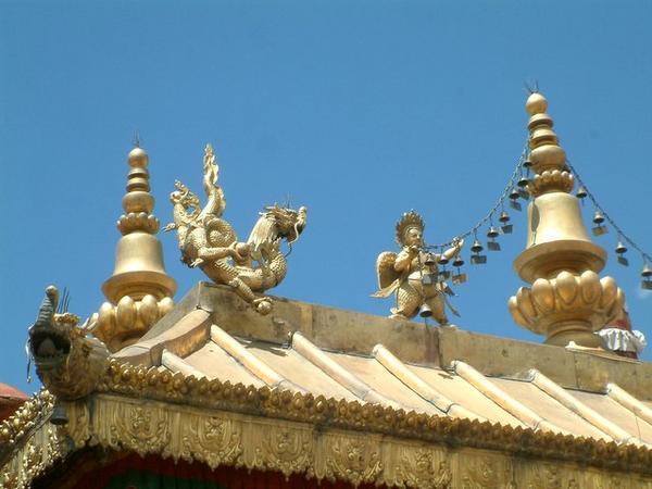 Famous Jokhang Temple roof