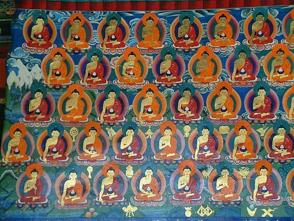 Mural of buddhas