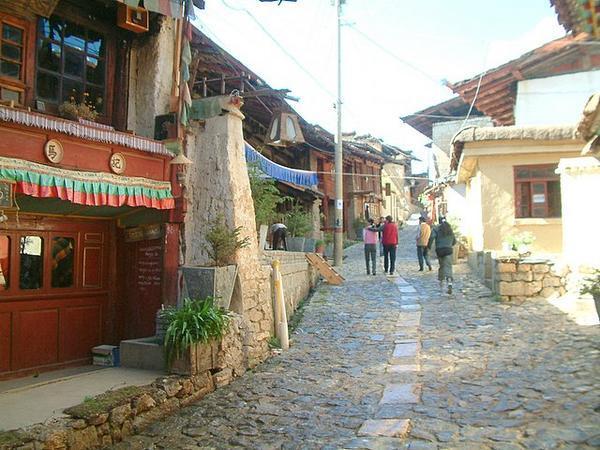 Cobbled street in Zhongdian