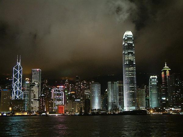 Hong Kong Island by night