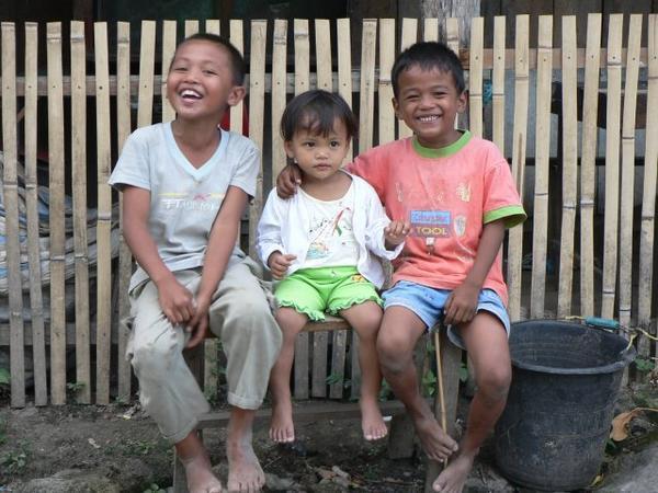 Happy kids in Tuk Tuk