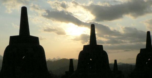 Borobudur at sunset