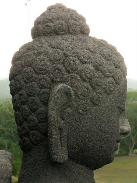 Buddha head in profile