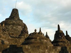 Central stupa on top