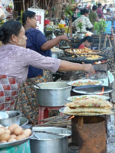 Typical Myanmar street food
