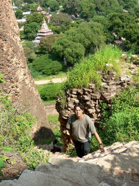 Steep climb up the Mingun Pagoda