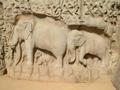 Elephant bas relief