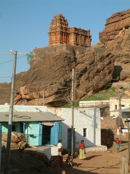 Badami temple on hilltop