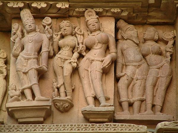 Group of male and female statues
