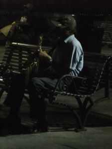 Saxophone street player