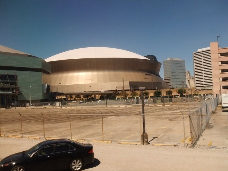 Superdome from the train