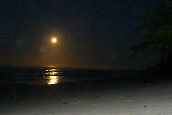 Moon from Kata's beach