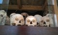 Skulls that are kept, people come to show their respect 