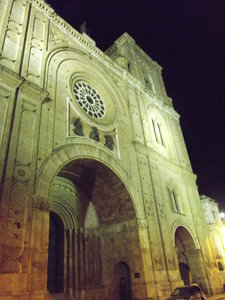 Cuenca's new cathedral by night