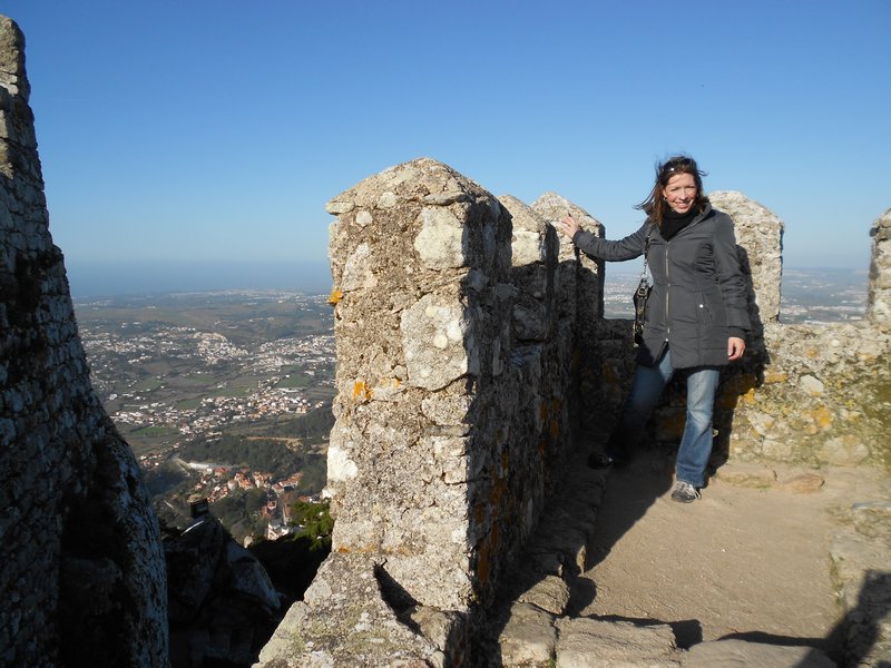 On top of the Moorish Castle in Sintra