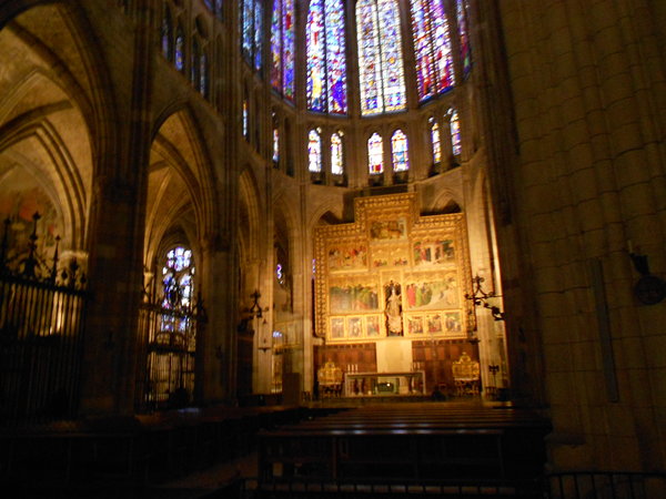 Stained glass in cathedral
