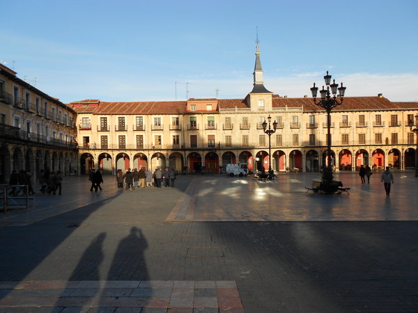 Our shadows in Plaza Mayor