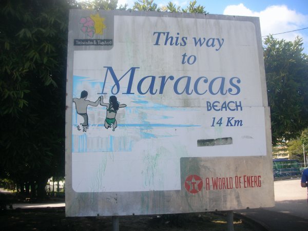Sign for Maracas Beach