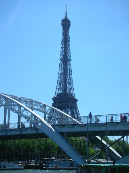 Eiffel Tower and bridge over the Seine