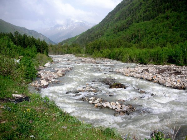 River in Prielbrusie