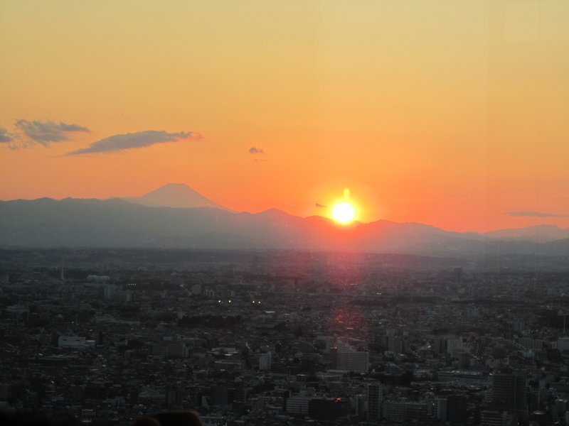 Sonnenuntergang am Fuji
