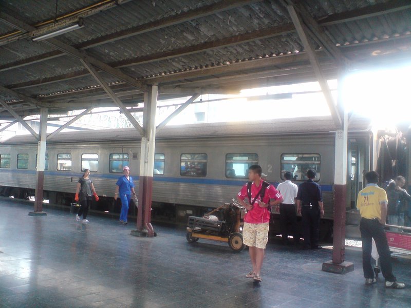 Train arrives in Bangkok