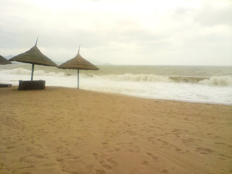 Nha Trang Beach in the rain