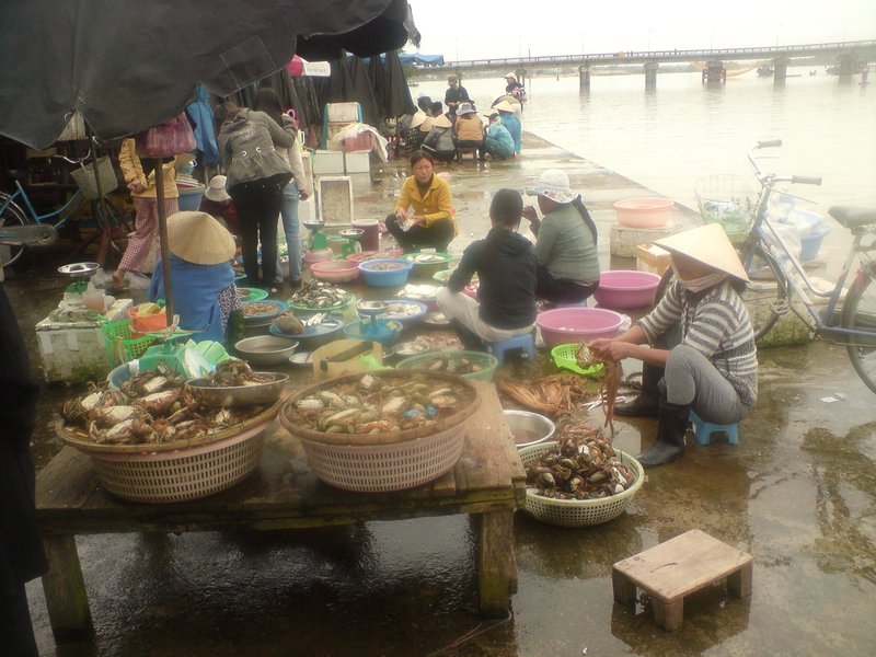 Fish market at Hoi An riverside