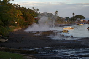 Geothermal activity on the beaches at Savusavu
