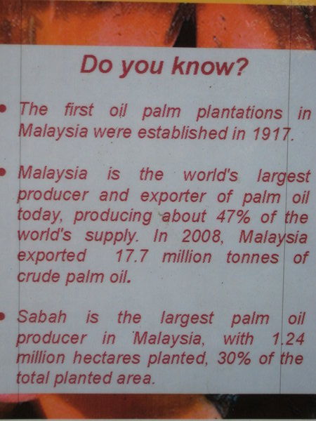 oil palm sign at the RDC, proclaiming Malaysia's greatness