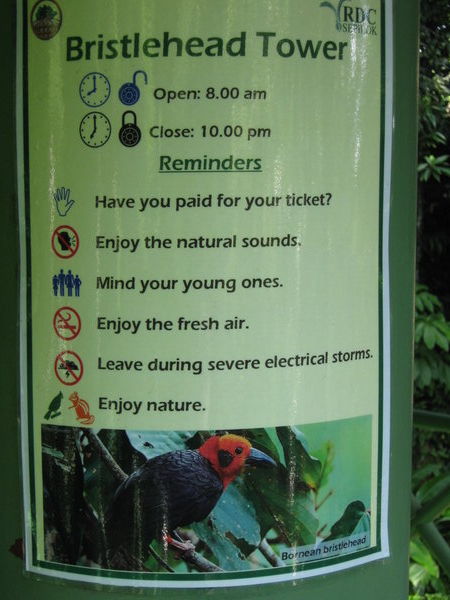 sign for the canopy walkway