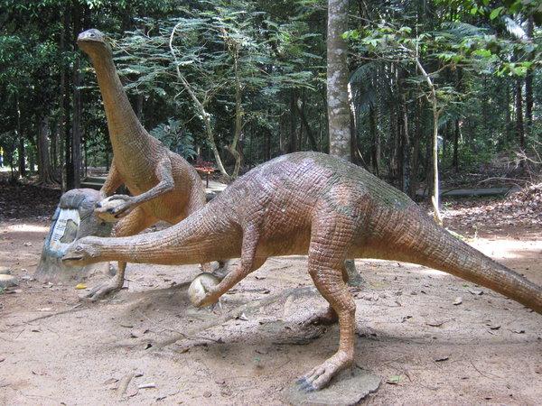 Ornitholestes at the dinosaur park