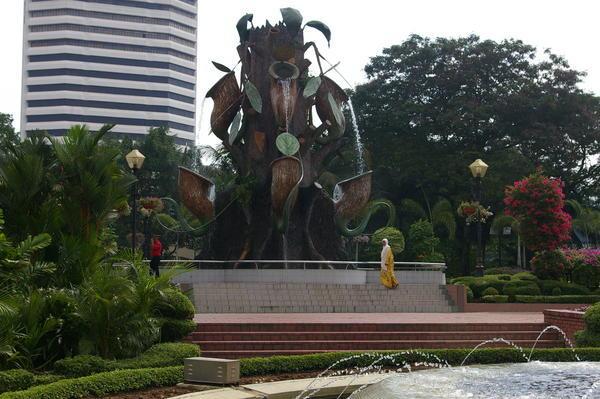 the pitcher plant fountain in Kuala Lumpur