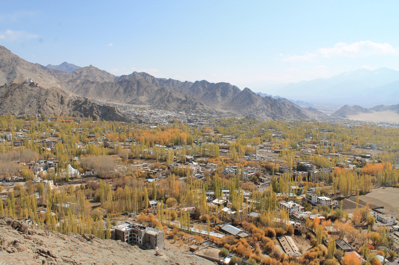 Leh, as seen from the Shanti Stupa above town