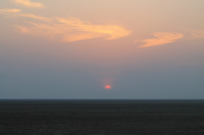 sunset over Little Rann of Kutch