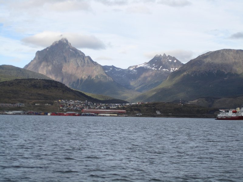 View of Ushuaia from Beagle channel