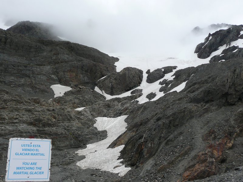 The bottom of Martial Glacier.