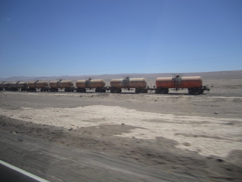 Train on our journey to Atacama