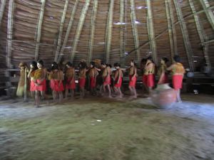 A traditional Yagua dance